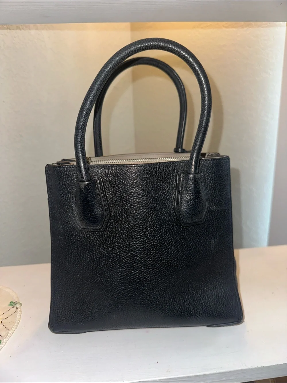 Michael Kors Black Pebbled Leather Satchel